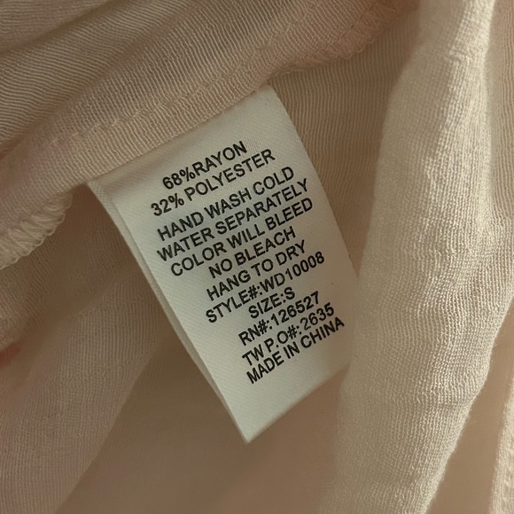 NWOT Layered Ruffle Dress with Bow on the Back (Blush) - Picture 7 of 9